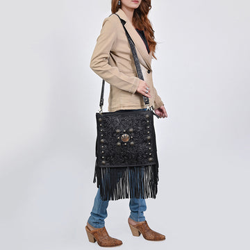 American Darling Large Crossbody Bag Beautifully hand tooled Leather women
